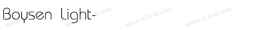Boysen Light字体转换